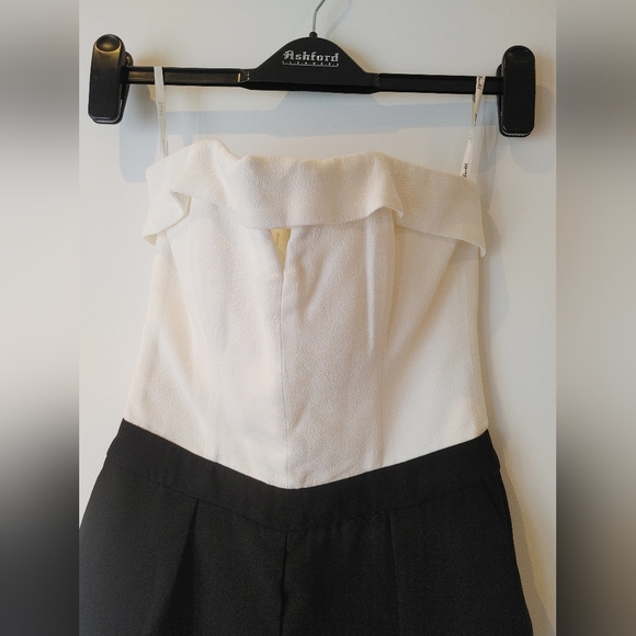 Bardot Strapless Black and White Jumpsuit Size US 2/ xxs - Picture 2 of 8